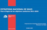 ESTRATEGIA NACIONAL DE SAUD - ssvq.cl · Estrategia Nacional de Salud para el cumplimiento de los Objetivos Sanitarios 2011 - 2020 ESTRATEGIA NACIONAL DE SALUD Basado en Planificación