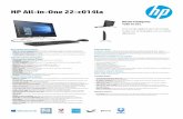 HP All-in-One 22-c014la · 2018-08-28 · HP All-in-One 22-c014la (1) No todos los recursos están disponibles en todas las ediciones o versiones de Windows. Los sistemas pueden requerir