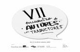 Convocatoria del VII Encuentro de Autores con Traductores ... · Convocatoria del VII Encuentro de Autores con Traductores en el XX Salón Internacional del Libro Teatral, 2019 La