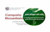 Campaña para plagas del café - Ministerio de Agricultura ... Urias... · para el manejo de la roya Campaña fitosanitaria Ciudad de Guatemala 24 de febrero de 2016 II Cumbre de