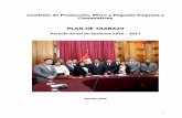 PLAN DE TRABAJO 2016-2017 revisado · Intelectual (INDECOPI) Municipalidad Metropolitana de Lima Gobiernos regionales Gobiernos locales. Y otras entidades que se considere pertinente.