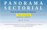 PANORAMA SECTORIAL y Hortalizas 04-2007.pdf · En virtud de ello, Panorama Sectorial tiene el agrado de poner a su disposición Oportunidades de Inversión. Dicha sección ha sido