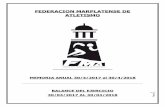 FEDERACION MARPLATENSE DE ATLETISMOatletismomdp.com.ar/wp-content/uploads/2018/09/MEMORIA... · 2018-09-29 · na 3 Mar del Plata, 29 de septiembre del 2018. Memoria Anual 2017 Sres.