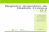 Registro Argentino de Diálisis Crónica 2007 · Tablas de Mortalidad en DC de 2007 por Edad, Sexo y Etiología Comparación de la Tasa de Mortalidad 2007 con la de años anteriores