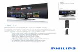 40PFL4909/F8 Philips Televisor LED-LCD serie 4000 · 40PFL4909/F8 Destacados Televisor LED-LCD serie 4000 40" Servicios inalámbricos de NetTV Disfruta de la mejor selección de servicios