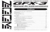 Manual de instrucciones - ZoomDisfrute de un sonido potente y dinámico tanto con un pequeño ampliﬁcador de guitarra como con un sistema de audio de respuesta plana. Diseñado para