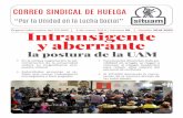 CORREO SINDICAL DE HUELGA - SITUAMsituam.org.mx/wp-content/uploads/2019/03/correo-de-huelga-9-1.pdf · lación de la nómina dorada de las autoridades. CORREO SINDICAL DE HUELGA 2