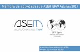 Memoria Actividades ASEM 2017 - empresamujer.com · Memoria de actividades de ASEM BPW Asturias 2017 Asamblea General Anual de ASEM, Oviedo, 22 de marzo de 2017. Índice ... San Pelayo-Miranda,
