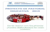 ROYECTO DE PASTORAL EDUCATIVA · La pastoral educativa es un área de la pastoral de conjunto de la diócesis orientada a presentar y vivenciar el Evangelio en todas las instituciones