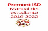 Manual del estudiante 2019-2020 - Amazon S3Premont ISD Manual del estudiante Página 8 De 115 Aunque el Manual del Estudiante puede referirse a los derechos establecidos a través