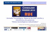 Jornada Tecnológica: Material de GAP ancho y electrónica ...eshorizonte2020.cdti.es/recursos/doc/Programas/... · Consolider RUE (CSD2009-00046) CDTI Madrid. 27 de abril de 2010