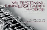 VII FESTIVAL UNIVERSITARIO DE OBOEfam.unam.mx/difusion/cartel/CalendarioActOboe2020.pdf · VII FESTIVAL UNIVERSITARIO DE OBOE Del 22 al 28 de febrero de 2020 Facultad de Música,UNAM