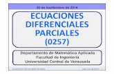 30 de Septiembre de 2014 ECUACIONES DIFERENCIALES … Diferenciales Parciales/Informacion de...de Onda Bidimensional Ecuación de Laplace en una Esfera Ecuación de Laplace en un Cilindro