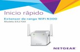 Extensor de rango WiFi N300 - Netgear...7 5. Utilice el indicador de conexión al router del panel frontal del extensor WiFi para ayudarle a elegir un lugar en el que la calidad de