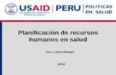 Planificación de recursos humanos en saludgestionensalud.medicina.unmsm.edu.pe/wp-content/uploads/2015/11/MAT... · de recursos humanos, tanto institucional como sectorial (Registro