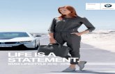 LIFE IS A STATEMENT. · Distintivo de cuero BMW en la espalda. En la variante de señora, ligeramente entallada. Material: poliéster. Gris espacial Señora: XS–XL 80 14 2 412 123–127