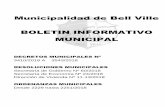 Municipalidad de Bell Ville BOLETIN INFORMATIVO …...cado en Nicanor Costa Mendez nº191 , de esta Ciudad y, en consecuencia, Autorizase a la Sra. GUEVARA Olga Beatriz CUIT Nº 27-22871455-6,