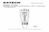 ExStik EC500 Medidor de pH/Conductividad / SDT / Salinidad ... · 1. Para conductividad, SDT o salinidad, coloque la muestra de prueba en el vaso con suficiente líquido para cubrir