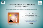 Dirección y Gestión de la Producción Minera/Energética 9... · 9. Sistema de Gestión de Inventarios(I): Demanda Independiente Dirección y Gestión de la Producción Minera/Energética