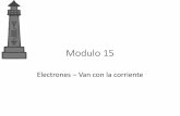 Modulo 15 - examenes.np3ir.comexamenes.np3ir.com/Modulo 15 - Electrones van con la corriente.pdf · La corriente eléctrica se mide en la unidad de amperes •Se representa por la