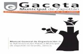 Municipal de Zapotl n - Ciudad Guzmán · 2017-05-15 · Derivado de la creación del Reglamento Orgánico de la Administración Pública Municipal de Zapotlán el Grande, Jalisco,