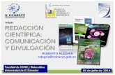 ROBERTO ALEGRÍA ralegria@conacyt.gob.sv Universidad de El Salvador · 2015-11-27 · informes y consideraciones sobre avances científicos o tecnológicos que hayan tenido lugar