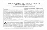 Hábito tabáquico de la población de la provincia de granada · 2017-02-16 · datos de la Encuesta Nacional de Salud del año 1 98717 el 38, 1% de la población española mayor
