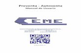 Manual Preventa - AutoventaPreventa Manual de Usuario Centro Extremeño de Mecanización Empresarial, S.L. C/ Fernando Sánchez Sampedro, 29 06003 Badajoz Tlf. 924 2 1.- Objetivos