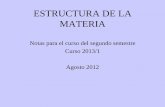 ESTRUCTURA DE LA MATERIAdepa.fquim.unam.mx/amyd//archivero/notascurso2013_21004.pdf · de las propiedades y cambios de las sustancias • El comportamiento de los nanosistemas es
