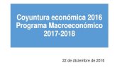 Coyuntura económica 2016 Programa Macroeconómico 2017-2018prosersaconsultores.com/documents/BCCRProgramaMacroeconomico2017-20… · ‒Tasa activa media ponderada SFN: -253 (-121