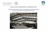 REGLAS DE OPERACIÓN SAGARPA · PDF file REGLAS DE OPERACIÓN SAGARPA 2015 . OBJETIVO: El objetivo general es impulsar la productividad del sector agroalimentario mediante incentivos