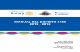 Presidente 2015-2016 Rotary International MANUAL DEL ... · K.R. Ravindran Presidente 2015-2016 Rotary International Manuel Nieto J. Gobernador 2015-2016 Distrito 4400 MANUAL DEL