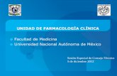 UNIDAD DE FARMACOLOGÍA CLÍNICAconsejo.facmed.unam.mx/ponencias/S051212/farmacologia... · 2016-01-27 · Unidad Analítica: Diseñada para llevar a cabo 3 estudios de bioequivalencia