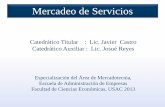 Catedrático Titular : Lic. Javier Castro Catedrático ... · Los clientes compran uso, actividad o disponibilidad del servicio, más que las propiedades del producto en sí; este