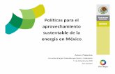 Políticas para el aprovechamiento sustentable de la ...oas.org/dsd/Energy/Meeting/ElSalvador/Documentos/Arturo Palacios SENER.pdf · Política Exterior Responsable Democracia Efectiva