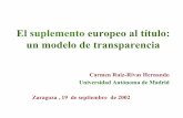 El suplemento europeo al título: un modelo de transparencia castellano/base datos/SET modelo de... · Una asignatura se supera con las calificaciones de Matrícula de Honor, Sobresaliente,