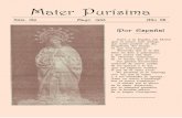 Mater Purísima · 2017-11-21 · al pié de la santa Cruz! ... de ellos, hizo que le recomendara el alma y murió en la paz del Señor el año 1759. ... corri ó junto al lecho de