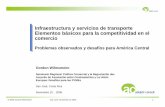 Infraestructura y servicios de transport - Elementos ... · Infraestructura y servicios de transporte Elementos básicos para la competitividad en el comercio Problemas observados