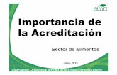 Sector de alimentosimecca1.com.mx/docs/Foro_Chi_Mex_Impo_Acreditacion_Ema.pdf · Autoridades / reguladores Consumidores Trabajadores ... Determinación del grado de cumplimiento con