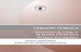 Documentos de trabajo de la Junta Directiva · VERSIÓN PÚBLICA Documentos de trabajo de la Junta Directiva del Banco de la República Anexo estadístico Informe de política monetaria
