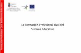 La Formación Profesional dual del Sistema Educativo · 2019-10-17 · profesional. Potenciar la relación del profesorado de formación profesional con las empresas del sector y