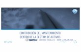 CIMGA2018 Trujillo Mantenimiento en la Gestion de Activos · amef Planes de mantenimiento. gtrujillo@noria.mx 14 Gestión de mantenimiento ... • Matriz de competencias • Entrenamiento