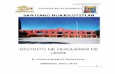 DISTRITO DE HUAJUAPAN DE LEON. - Secretaría de Finanzas del Estado de Oaxaca · 2013-11-27 · HUAJUAPAN DE LEON, OAXACA En la realización del plan Municipal de Desarrollo es importante