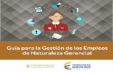 Guía para la Gestión de los Empleos de Naturaleza Gerencial · 10 Guía para la Gestión de los Empleos de Naturaleza Gerencial La Gerencia Pública es abordada por primera vez