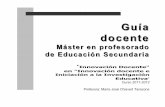 Guia docente innovación educativa2011 2012 · español “el fomento y la promoción de la investigación, la experimentación y la innovación educativa”, prestando una especial