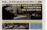 MISIONERO 528 - 14 enero 2015 · Periódico semanal El Misionero circula desde el 19 de noviembre del 2004, se edita 52 ediciones en el año, en las cuales se informan todas las actividades