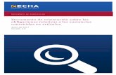 Documento de orientación sobre las obligaciones ... - ECHA · sitio web de la ECHA, en la sección dedicada a los documentos de orientación, y se puede ... apartado 2, del Reglamento