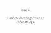 Tema 4. Clasificación y diagnóstico en Psicopatologíadrago.intecca.uned.es/download...La clasificación en Psicopatología además sirve a… Hersen (1988) •Organización de comportamientos