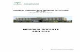 MEMORIA DOCENTE AÑO 2016 - Junta de Andalucía · 2017-11-03 · residentes foráneos, convocatoria este año a elecciones de vocales residentes para las Comisiones Nacionales de