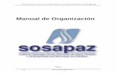Manual de Organización - SosapazSistema Operador de los Servicios de Agua Potable y Alcantarillado del Municipio de Zacatlán ... para que audite y emita un informe anual de la situación